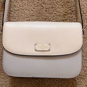 Kate Spade white and gray crossbody purse